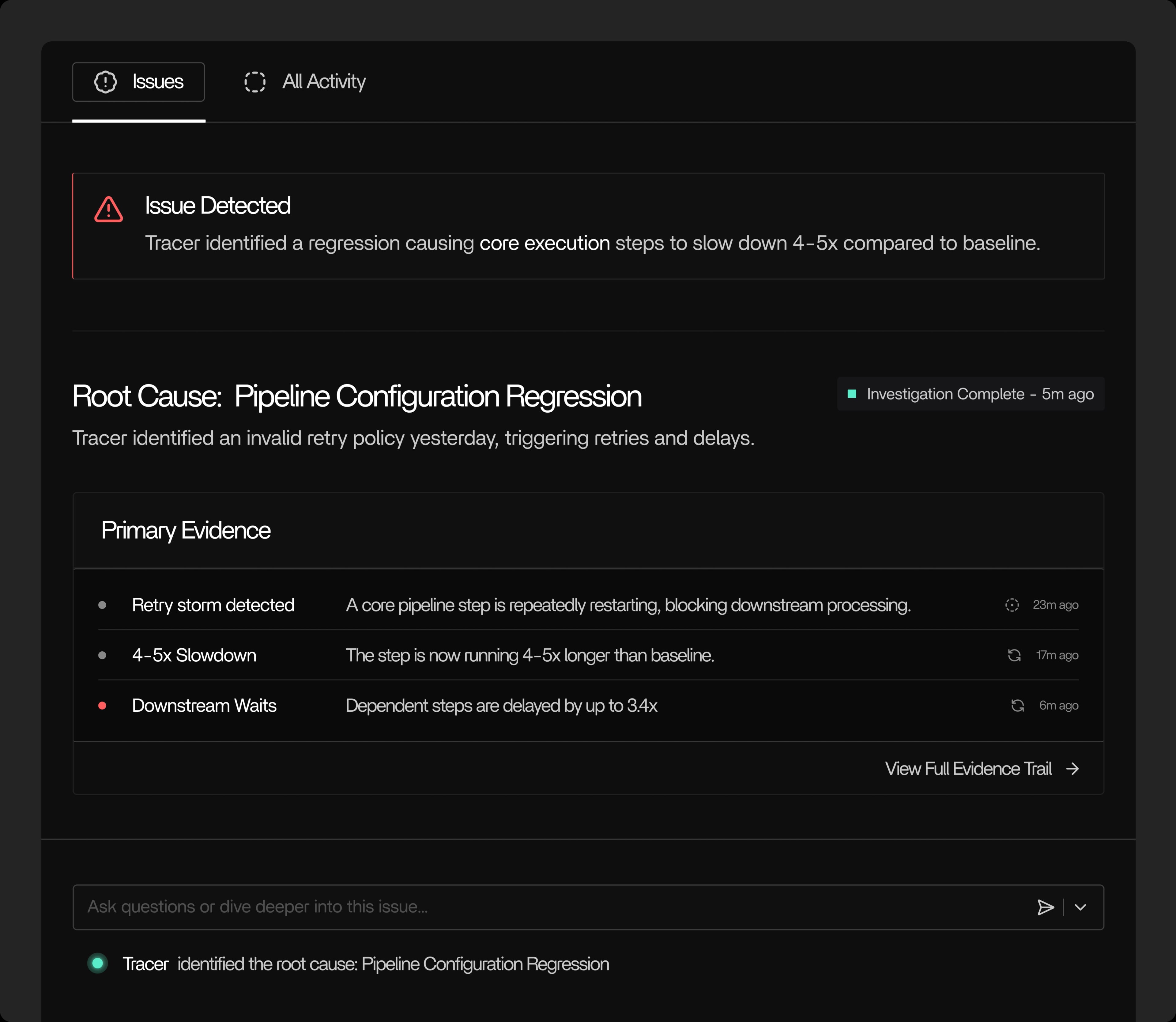 Root Cause Investigation