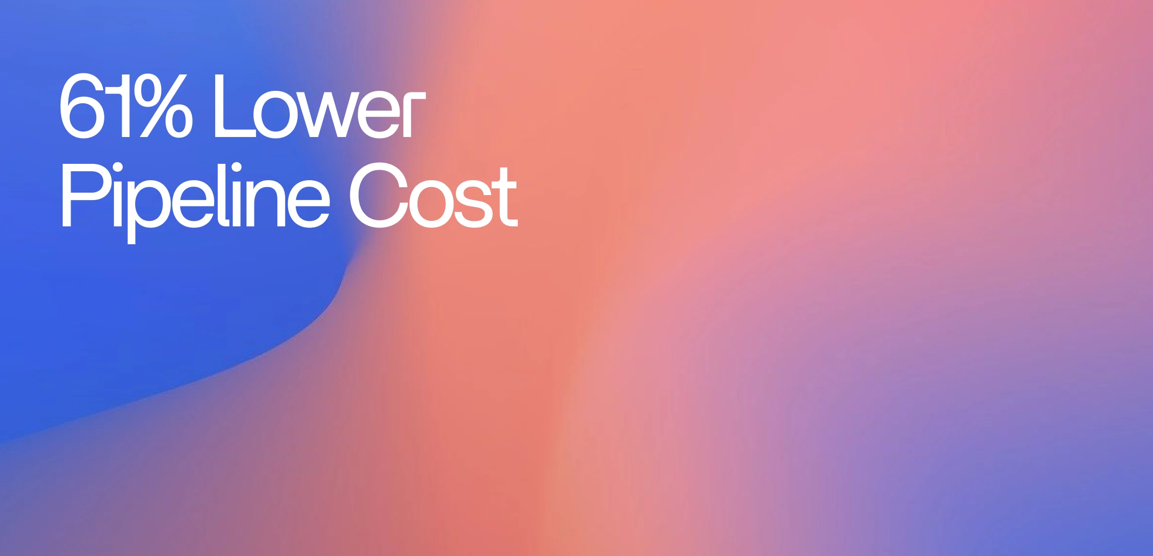 CPU: 61% lower pipeline cost. The real bottleneck was never compute.